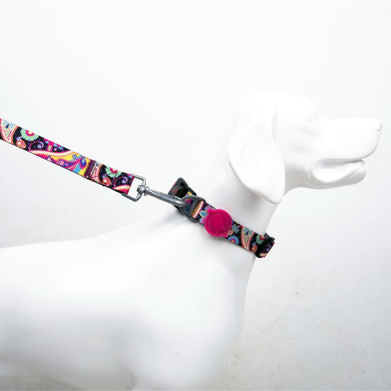 Lesă pentru câini, Paws &amp; Whiskers, Paisley Small, Poliester, Multicolor - imagine 3